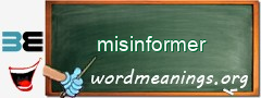 WordMeaning blackboard for misinformer